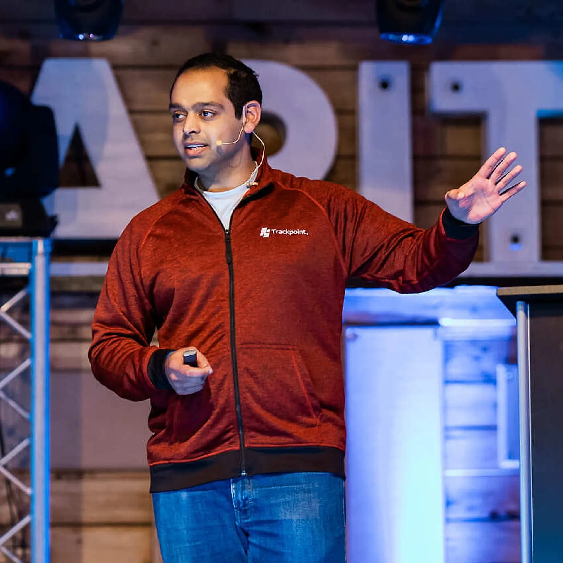 Jay Shah speaking on stage